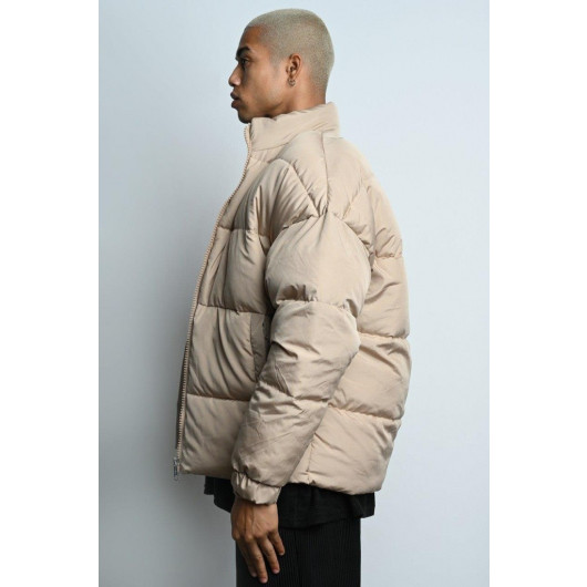 Oversized Zipper Lined Sports Men's Inflatable Jacket