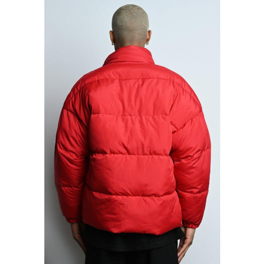 Oversized Zipper Lined Sports Men's Inflatable Jacket