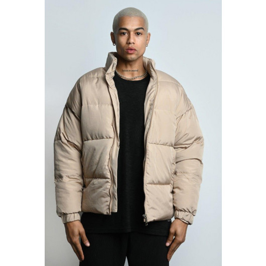 Oversized Zipper Lined Sports Men's Inflatable Jacket