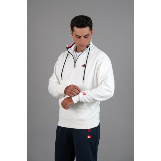 Paul Martin 3 Thread Step Collar Zipper Pocket Sweatshirt