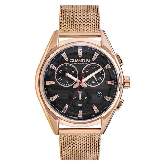 Quantum 44 Mm Men's Wristwatch With Mesh Band Chrono