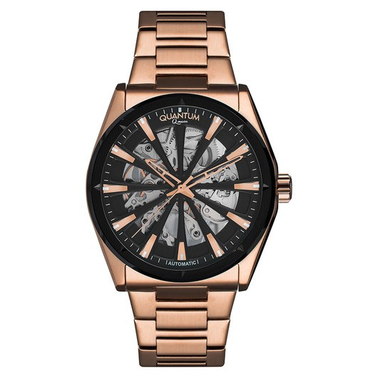 Quantum Q-Master 43 Mm Bronze Steel Automatic Men's Wristwatch