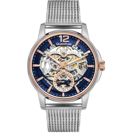 Quantum 44 Mm Gray Automatic Men's Wristwatch