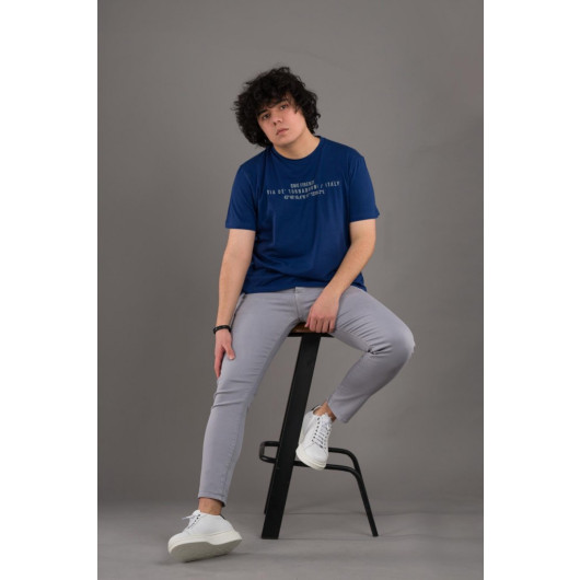 Regular Fit Printed Crew Neck Men's T-Shirt