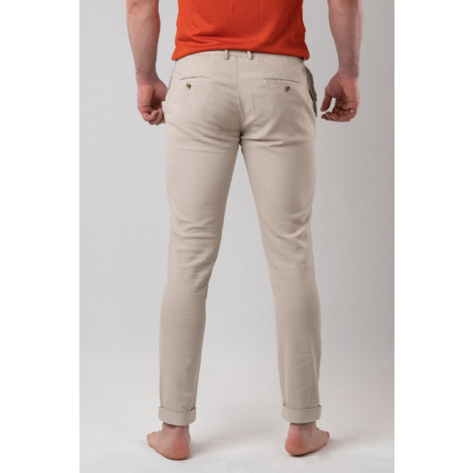 Regular Fit Men's Jogger Trousers With Elastic Waist