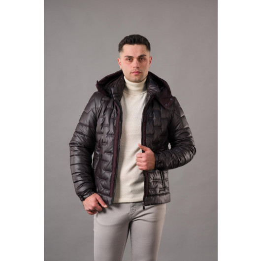 Men's Regular Fit With Hooded Lined Quilted Jacket