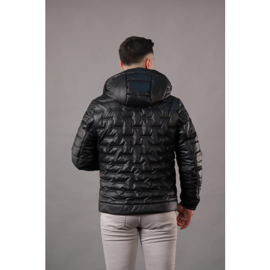 Men's Regular Fit With Hooded Lined Quilted Jacket