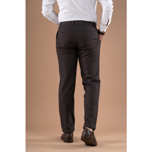 Regular Fit Double Dobby Gabardine Trousers