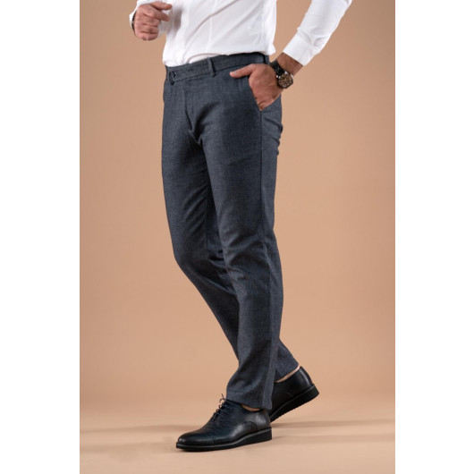 Regular Fit Double Dobby Gabardine Trousers