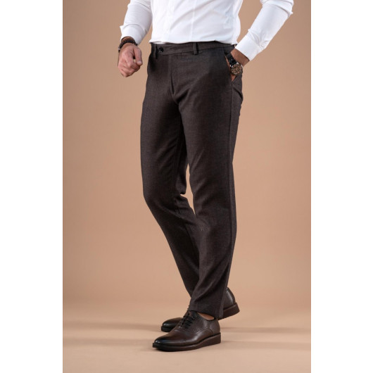 Regular Fit Double Dobby Gabardine Trousers