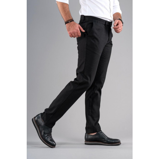 Regular Fit Double Dobby Gabardine Trousers