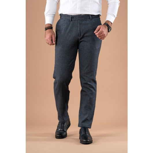 Regular Fit Double Dobby Gabardine Trousers