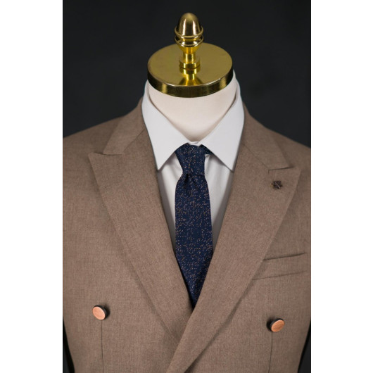 Regular Fit Bag Pocket Double Slit Lined Men's Double Breasted Suit