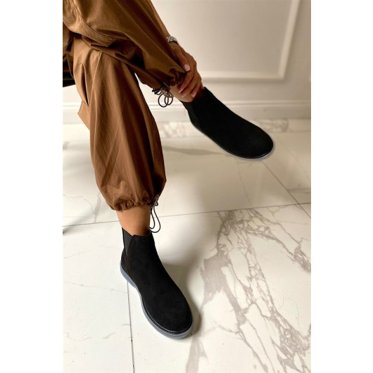 Remy Black Elastic Women's Boots