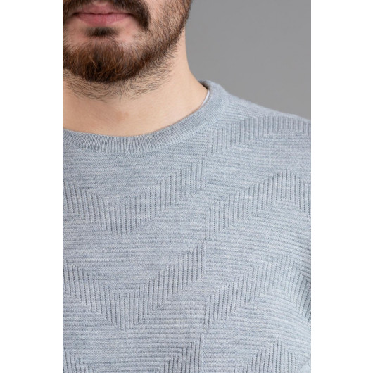 San&Fa Zero Collar Men's Knitwear Sweater