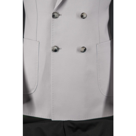 Sir Regular Fit Double Slit Lined Men's Double Breasted Single Jacket