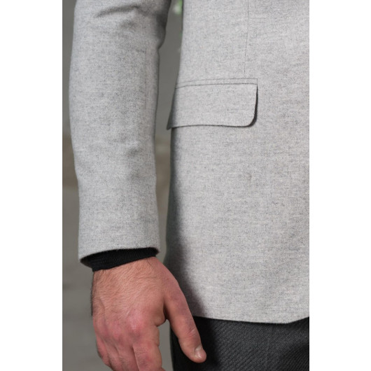 Sir Wool Mono Collar Cashmere Double Slit 6 Drop Men's Single Jacket
