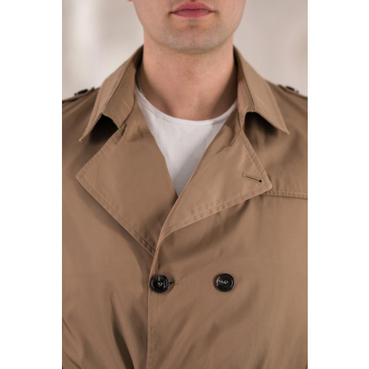 Men's Trench Coat With Slimfite Lined Spring Belt