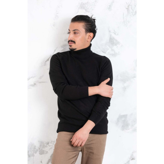 Slimfit Turtleneck Men's Knitwear Sweater