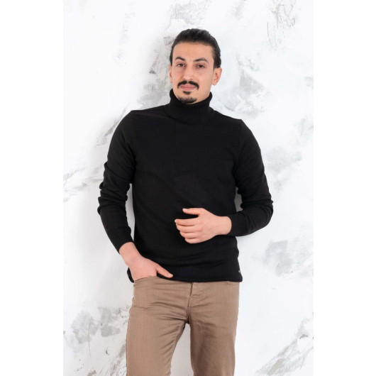 Slimfit Turtleneck Men's Knitwear Sweater