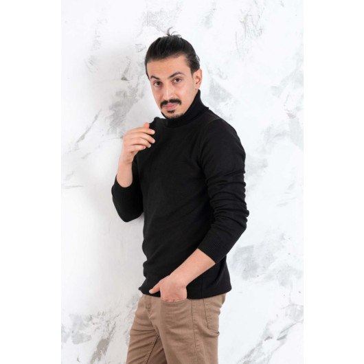 Slimfit Turtleneck Men's Knitwear Sweater