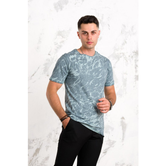 Men's Slimfite Printed Cotton Combed T-Shirt