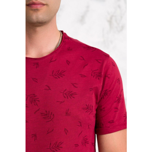 Men's Slimfite Printed Cotton Combed T-Shirt