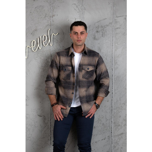 Slimfit Double Pocket Cotton Thick Lumberjack Shirt