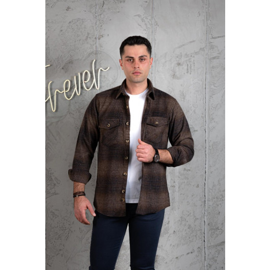 Slimfit Double Pocket Cotton Thick Lumberjack Shirt