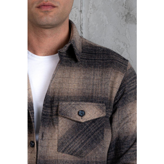 Slimfit Double Pocket Cotton Thick Lumberjack Shirt