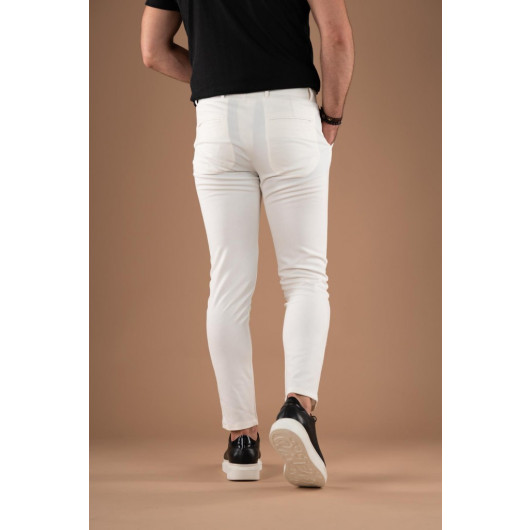 Slimfi̇t Tight Leg An Liner Unlined Summer Thin Fabric Men's Sports Fabric Trousers