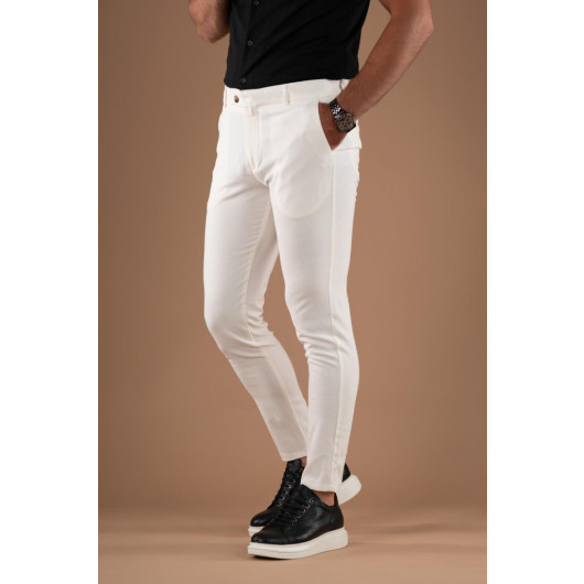 Slimfi̇t Tight Leg An Liner Unlined Summer Thin Fabric Men's Sports Fabric Trousers