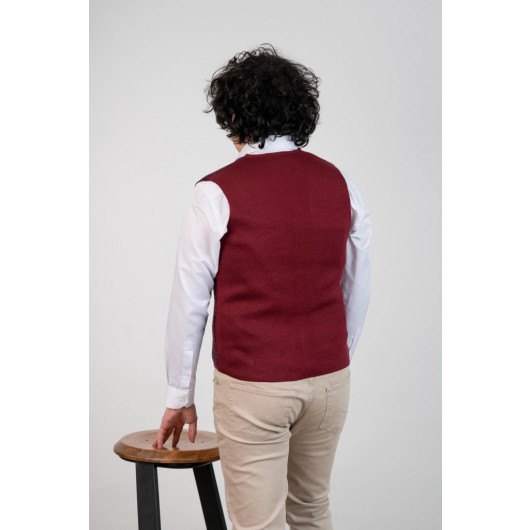 Slimfit Patterned Men's Knitwear Vest