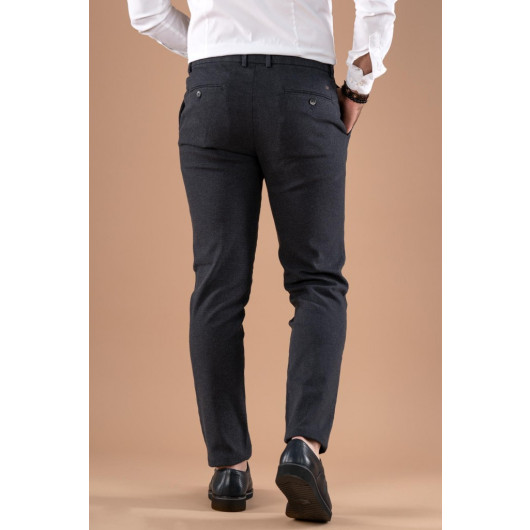 Slimfit Double Dobby Cotton Gabardine Trousers