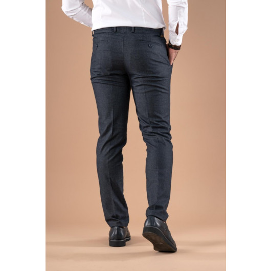 Slim Fit Slim Fit Men's Fabric Trousers