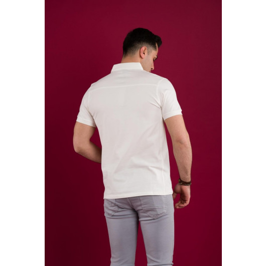 Men's Slimfite Polo Collar Combed Cotton Men's T-Shirt