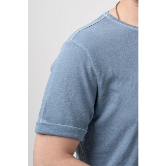 Slimfit Zero Collar Men's T-Shirt