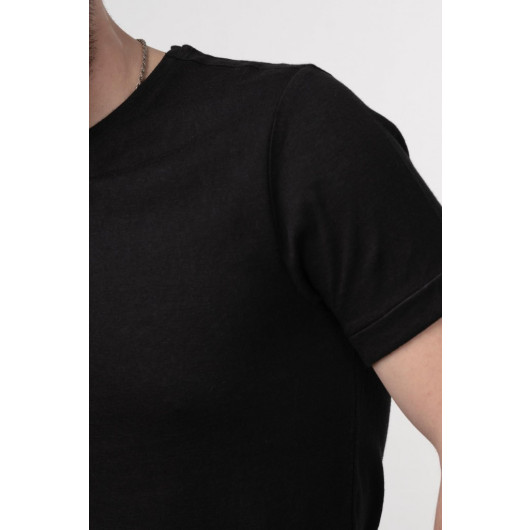 Slimfit Zero Collar Men's T-Shirt