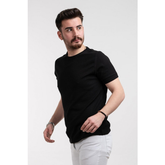 Slimfit Zero Collar Men's T-Shirt