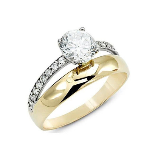 Solitaire Wedding Ring 14 Carat Gold 3.38 Grams