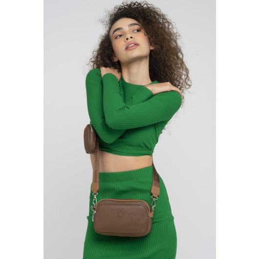 Brown-Camel Women's Crossbody Bag
