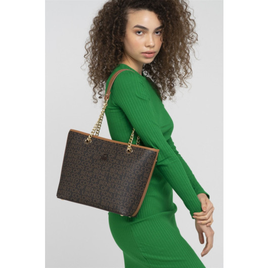 Brown-Tan Women's Shoulder Bag