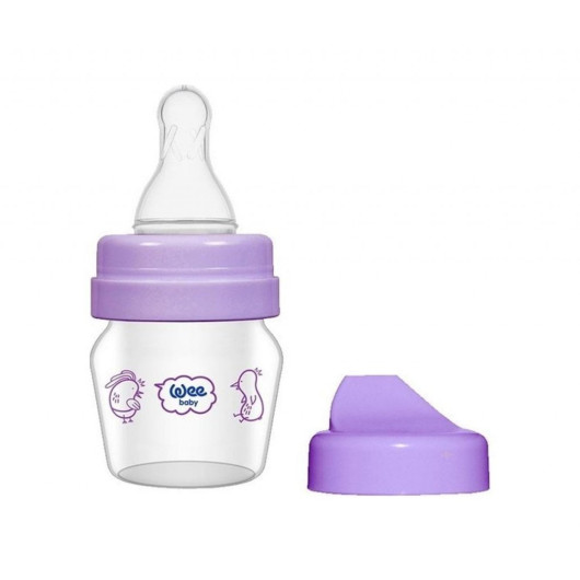 Wee Baby 0-6 Months Mini Glass Practice Cup Set 30 Ml - Purple