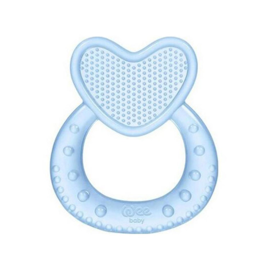 Wee Baby Heart Silicone Teether - Blue