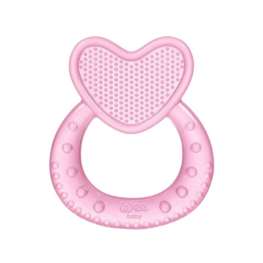 Wee Baby Heart Silicone Teether - Pink