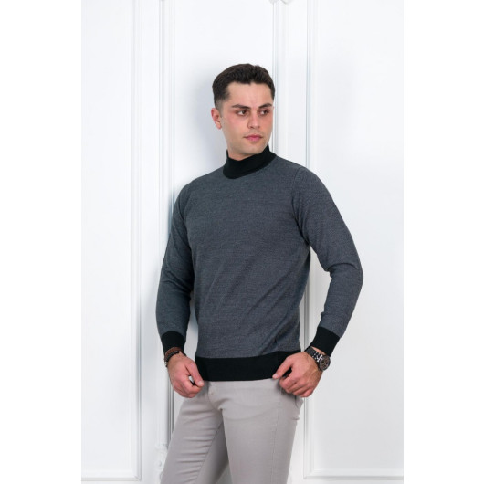 Woolen World Eyelet Half Fisherman Regular Fit Men's Sweater