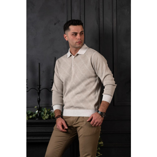 Woolen World Polo Neck Wool Men's Knitwear Sweater