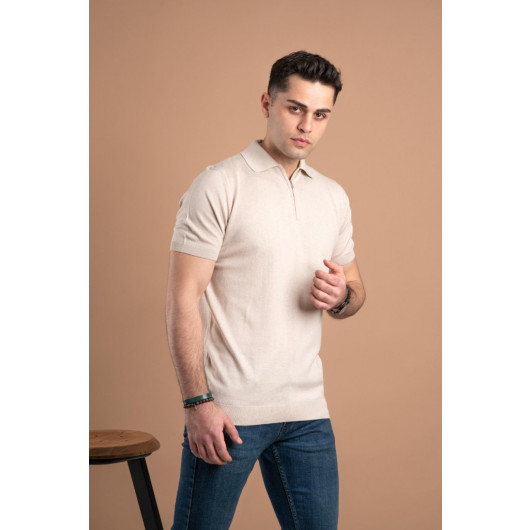 Woolen World Collar Regular Fit Men's Knitwear T-Shirt