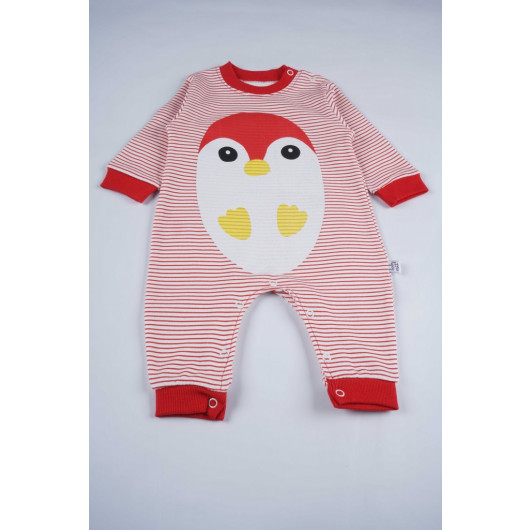 Striped Cotton Baby Combed Jumpsuit