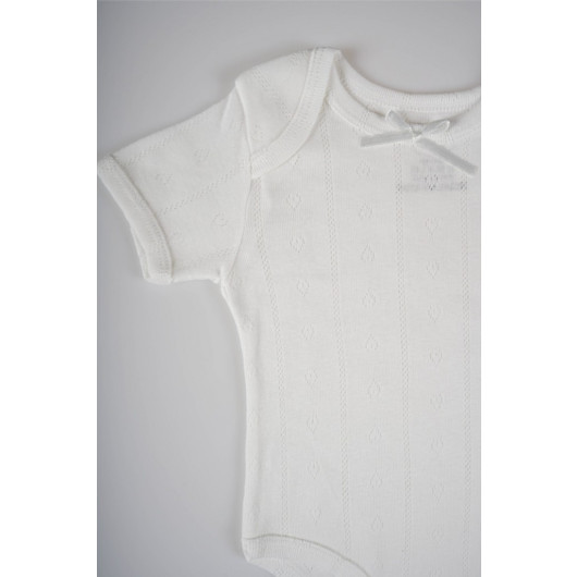 Short Sleeve Jacquard Cotton Baby Body